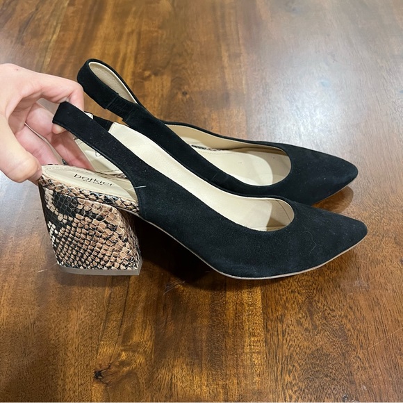 Botkier Shayla Block Heel Snake Slingback Pump Sandal Size 10 - Picture 2 of 9